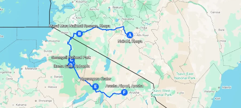 Safari de 10 Jours Tanzanie + Kenya