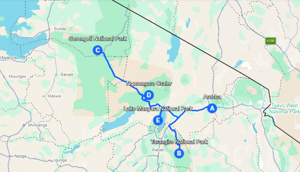 Safari Camping de Budget en Groupe de 5 Jours en Tanzanie