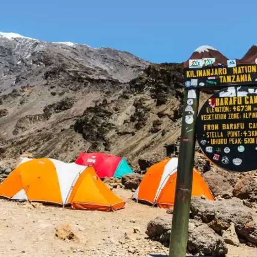 Bannière du Barafu Camp, Kilimandjaro