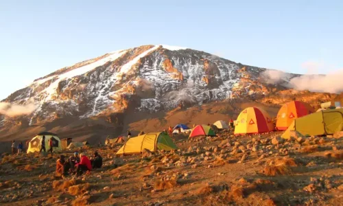 Vue du camp de Barafu