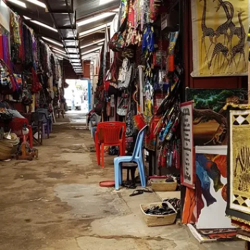 Boutiques dans les Allées du Marché Maasaï