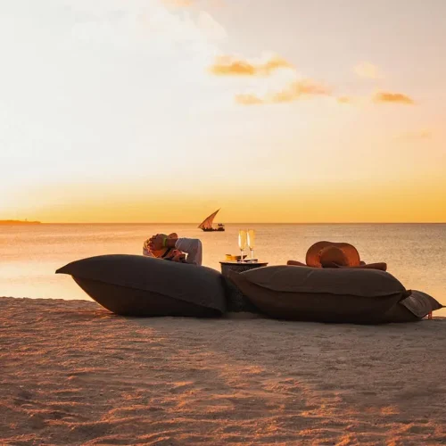 Coucher de soleil à la plage de Kendwa