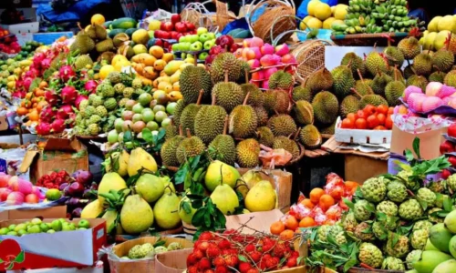 Marché communautaire local à Zanzibar