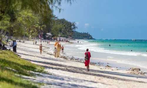 Plage de Diani Beach, côte sud du Kenya
