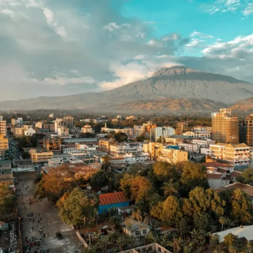 Vue Aérienne de la Ville d_Arusha, Tanzanie