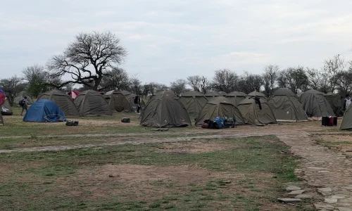 Vue des tentes du camp Nyani