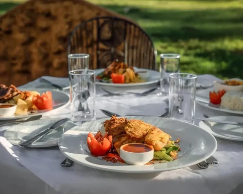 ambosile sopa lodge diner en plein air