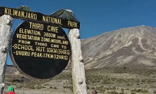 kilimanjaro third cave camp banner