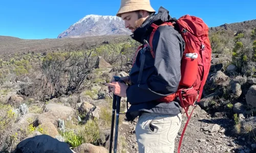 randonneurs pendant ascension mont kilimandjaro