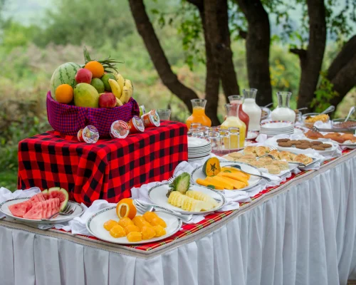 repas en brousse lake manyara serena safari lodge